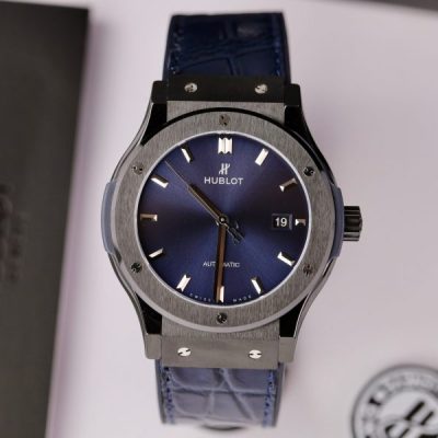 Đồng Hồ Hublot Nam Rep 1:1 Tinh Chỉnh Màu Xanh Classic Fusion Ceramic