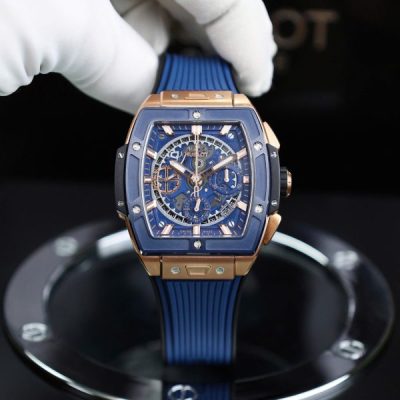 Đồng Hồ Hublot Spirit Of Big Bang Chế Tác Viền Gốm Xanh