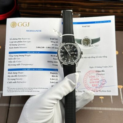 Đồng Hồ Patek Philippe Aquanaut 5167 Độ Kim Cương Moissanite Baguette + Tinh Chỉnh VIP 40mm