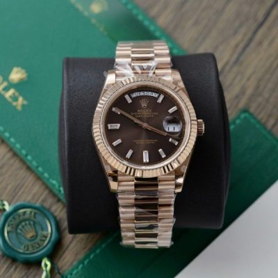 Đồng Hồ Rolex Day-Date 228235 Chocolate Tinh Chỉnh GM V3