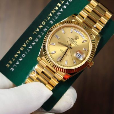 Đồng Hồ Rolex Day-Date 228238 Bọc Vàng 18K Bản Nặng 177 Grams