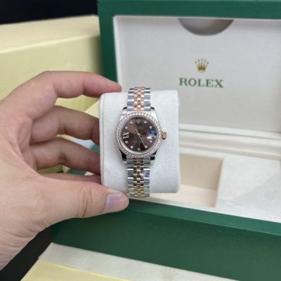 Đồng Hồ Rolex Lady DateJust Cọc Số Đính Đá Hình Ngôi Sao Nữ 28mm