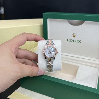 Đồng Hồ Rolex Lady DateJust Nữ Mặt Nhỏ Khảm Trai