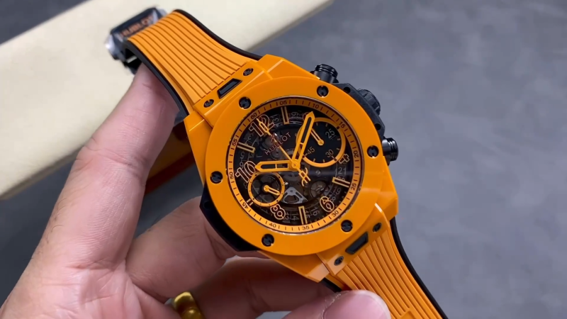 Đồng Hồ Hubot Big Bang Unico Orange Ceramic Replica Nhà Máy BBF 42mm